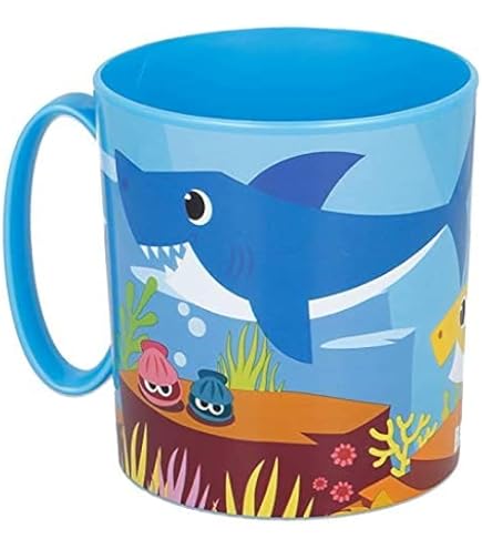 Set Biancheria Letto Baby Shark - Copripiumino 135x200cm E Federa 80x80cm, Cotone, Reversibile, Lavabile