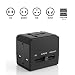 Produktbild L&HM Universal Welt Reiseadapter Reiseladegerät Mit 2 USB Ladegerät Reisestecker Reise-Adapter für mehr als 150 Länder US UK EU AUS Schwarz
