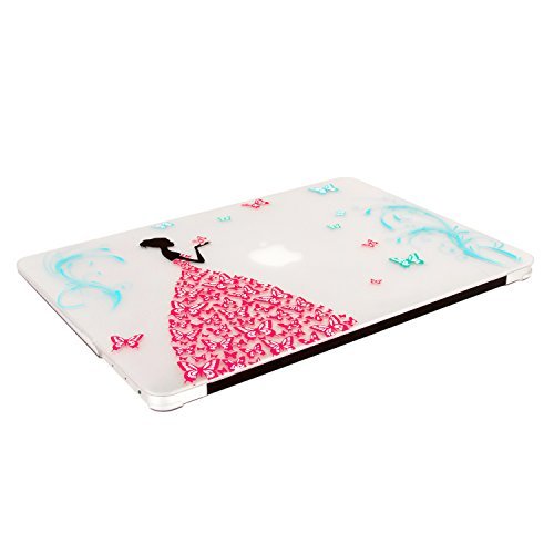 MOSISO Ultra Slim Plastik Hartschale Schutzhülle Snap Case mit Muster für MacBook Air 13 Zoll (A1466 / A1369), Tanzen Schmetterling Mädch - 4