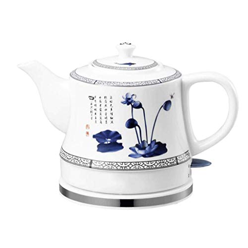 YSkettle Base Amovible en cramique Bouilloire lectrique, Protection Anti-bullition (Lotus d't) 1.2L