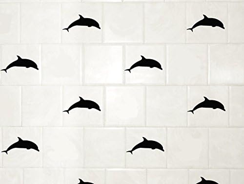 12 X DOLPHIN TILE STICKERS / DECALS /TRANSFERS TO FIT 6 inch TILES BATHROOM WALL TILES HOME OFFICE CAFE BAR HOTEL FREE POST