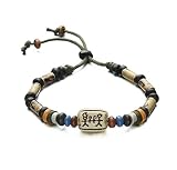 Lafeil Armbänder Leder Geflochten Armband Leder Herren Geflochten Armband Herren Edelstahl Grau Grün Bead Armreifen Für Herren Punk Gothic
