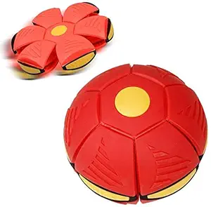 FREGALUX UFO Magic Ball - Magic Flying Soccer Ball- Flat Throw Disc- Kids Park Game Outdoor Garden Beach Game Toy -Frisbee Deformation Throw Ball (Set of 1)