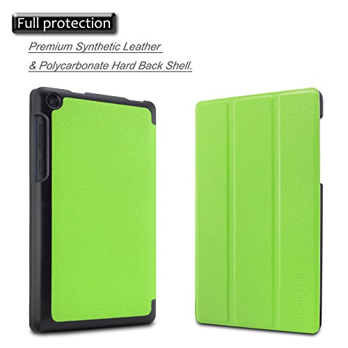 Lenovo TAB3 7 Essential / Lenovo Tab3 A7-10 Hülle, Infiland Ultra Dünn und Leicht PU Leder Schutzhülle mit Standfunktion für Lenovo TAB3 7 Essential (Lenovo TB3-710F) 7,0 Zoll Tablet 2016 Release/Lenovo Tab3 A7-10 mit Standfunktion(Grün) - 2