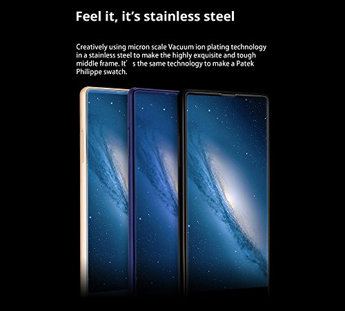 DOOGEE MIX - 5,5 Zoll AMOLED Bildschirm Blende-weniger Android 7.0 4G Smartphone, Helio P25 Octa Core 2.5GHz 6GB RAM + 64GB ROM, 5MP Front Kamera + Dual Heckkamera (8MP + 16MP) - Schwarz