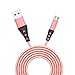 Produktbild Micro USB Fish Tail Geflochtene Langlebige Kabel Daten Schnelle Aufladung USB Type C Ladekabel und Datenkabel für Samsung Galaxy S9/S8 S8+ Note8Nexus 5X/6P,HTC10/U11,Xiaomi 5,Huawei P10/P9 (Roségold)