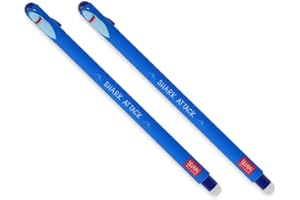 LEGAMI Erasable Gel Pen - Shark, Thermosensitive Ink, 0.7 mm Tip Diameter, 15 cm Length, Blue ink (Pack of 2)