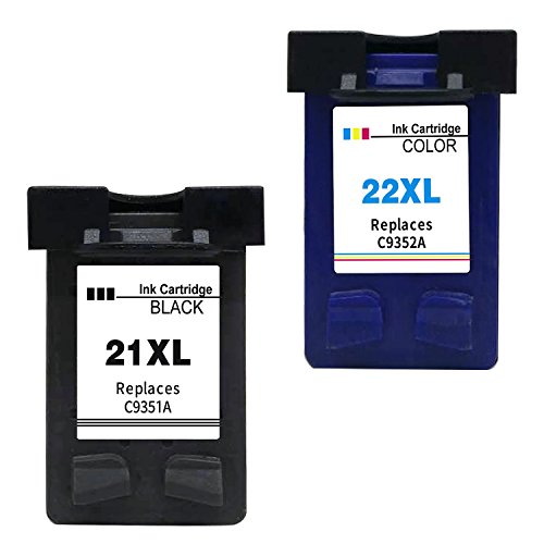 Hohe Kapazität 21 XL 22 XL Tintenpatronen kompatibel für HP 21 XL und 22 XL C9351AE C9352AE für PSC 1400 1402 1410 DeskJet F310 F325 F370 (1 Schwarz 1 Farbe )