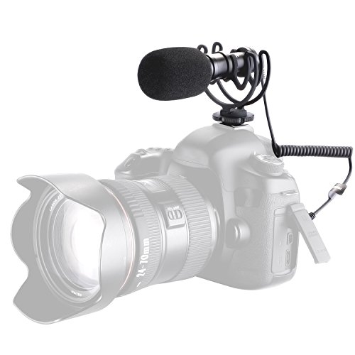 Neewer Micro Cam  ra Video Shotgun Microphone Cardio  de    Condensateur avec Amortisseur pour Canon  Nikon  Sony A7RII  A7  Panasonic GH5 GH4 GoPro Cameras  iPhone 7 7Plus  Samsung Smartphones NW-VM10 