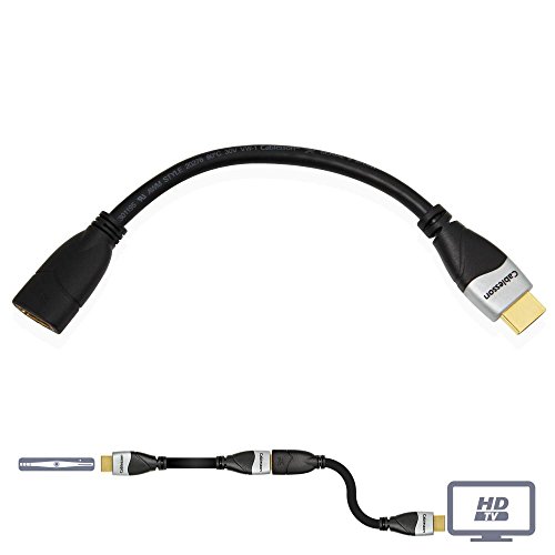 Cablesson Ivuna 1.5 m HDMI Erweiterungskabel – 24K goldbeschichtete Steckkontakte – 1080p bis zu 4k2k – Unterstüzt v.1.4 / 2.0 – Audio und Video – 3D Full HD UHD – Stecker auf Buchse (HD LCD Plasma TV PS4 Sky Wii U Blu-ray) - 3
