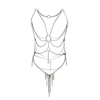 ADESUGATA Femmes Lingerie Dames Body Sexy Sous-Vêtements Ensembles, Open Coupe Perspective Harnais Fer Chaîne Tentation Vêtements de Nuit Gland Nuisette Pyjamas