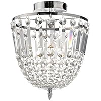 Paul Neuhaus 15003-17 Kamea - Lámpara de techo (cristal,  IP20, 1 bombilla E14, 40 W, 27 x 27 x 35 cm), color transparente