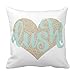 Produktbild longkouishilong Kissenbezüge Aruba Dushi Gold Heart Scatter Living Decorative Pillow Case Home Decor Square 18 x 18 Inch Pillowcase