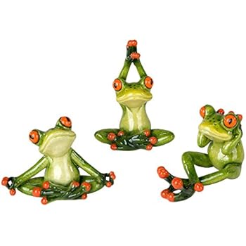 Yoga Figuren Set 3-teilig - Beige Dekofiguren Für Regal & Yogaraum