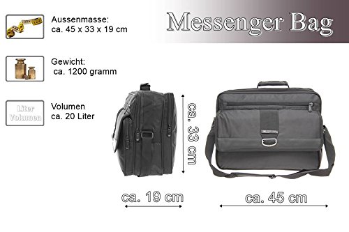 AKTIONSWARE & SONDERPOSTEN Arbeitstasche Schultertasche Flugbegleiter Umhängetasche Business Messenger Bag Tasche - 5