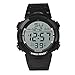 Produktbild jieGREAT Räumungsverkauf Mode Wasserdichte Männer Junge LCD Digital Stoppuhr Datum Gummi Sport Armbanduhr (Schwarz)