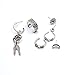 Produktbild Damen Schmuck DAY.LIN Böhmen Frauen Retro Silber Ohrclip Stud baumeln Ohrringe Set Modeschmuck (Silber 2)