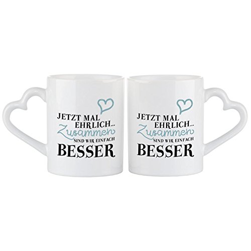 Geschenke 24: Geschenkset – Jetzt mal ehrlich – romantisches Kuschelkissen und Tasen im Set – Sofakissen Zierkissen originelles Liebesgeschenk mit Herz - 3