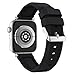 Produktbild Apple Watch Silikon Armband 44mm in 9 Farben, Unisex Sports Soft Silikon Smart Watch Uhrenarmband für Apple Watch Band iwatch Series 4/3/2/1 (44mm, Schwarz)