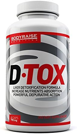 Bodyraise D-Tox 60 Capsules : Supplement for Cleansing Liver - Detoxfication Action - Charged with Vitamins & Minerals - 20 Servings