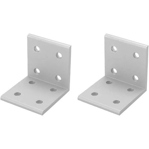 Heavy Duty L Corner Brackets, 43pcs Stainless Steel Right Angle Brackets With Screws For Shelves, Furniture, Wood Projects - View #5