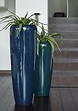 pflanzkübel blau weiss Lieferumfang: Moderne & Hochwertige Vase - Gesamter Durchmesser: 34cm - Inklusive schwarzem Kunststoff Einsatz (Ø 26cm; Höhe 30cm) - Ein Passendes Wassersystem kann zugekauft werden (auch die Einsätze können nachbestellt werden)