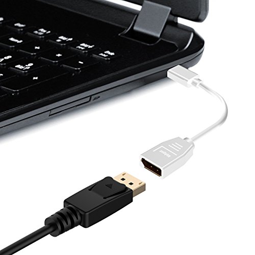Mini Displayport auf Displayport, Rankie Mini DP / Mini Displayport to Displayport Kabel-Adapter Konverter Male to Female (Weiß) – R1134A - 5
