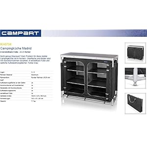 CAMPART Cucina da Campeggio Travel KI-0734 Madrid – Sei Scomparti – Borsa per Il Trasporto Inclusa - immagine 4