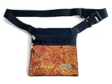  Riñonera artesanal de tela, riñonera hombre y mujer, bolso de cadera, bolso bandolera, riñonera plana con bolsillos,
