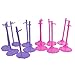 Produktbild Sharplace 12 Stück Puppenständer Display Ständer Puppen Halterung Halter für Barbie Puppen Zubehör - Rosa + Lila