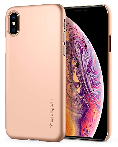 Spigen Thin Fit, iPhone XS Max Hülle, Slim PC Schale Hardcase Leichte Schutzhülle Schlank Elegant Handyhülle Case für iPhone XS Max (Gold) 065CS25350 Spigen Thin Fit, iPhone XS Max Hülle, Slim PC Schale Hardcase Leichte Schutzhülle Schlank Elegant Handyhülle Case für iPhone XS Max (Gold) 065CS25350