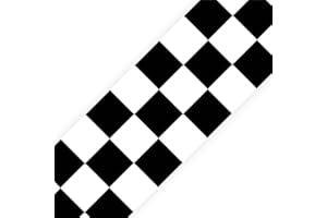 SuperDuperDecor - Chequered Flag - Bedroom Wall Border - Eco 1.3m Self Adhesive Strips x2