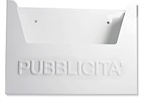 CELMS CASSETTA Porta Pubblicità Per Esterno BIANCA POSTALE PUBBLICITA Cestino Giornali Offerte Per Condominio Casa In Ferro Made in Italy White