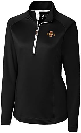 CBUK Women's NCAA Jackson Half Zip Overknit Jacket, Black, Medium