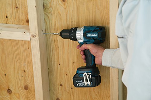 Taladro de impacto inalámbrico Makita, (18 V, 5.0 Ah, en Makpac que incluye 2 baterías y cargador), DHP481RTJ