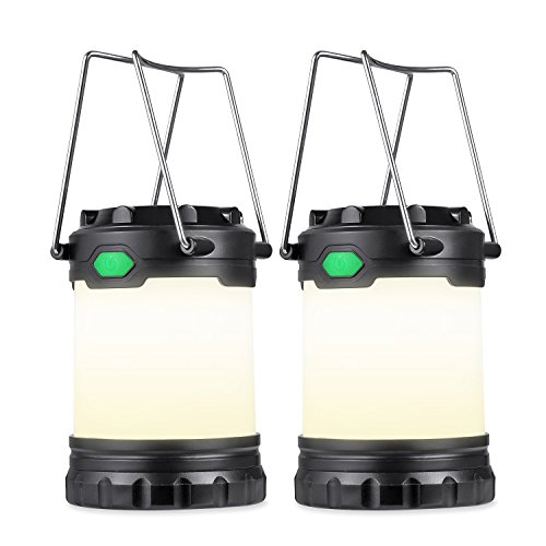 [Sonderangebot] HAMSWAN HB-09 2x LED-Camping tragbare AugenschutzLampe kampierende Laterne Außenleuchte drei Licht-Modi Doppel Batterie-Behälter für Wandern, Camping, Notfall, Ausfälle, Nachtlicht, Gartenlaterne usw schwarz [Energieklasse A+] - 8