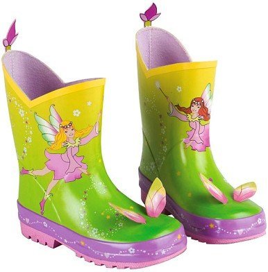 Preisvergleich Produktbild Unbekannt 3-D Gummistiefel Naturkautschuk - Fee - Gr. 21 - für Kinder Regenstiefel / Matschstiefel Stiefel Fee Elfe Prinzessin Blumenfee