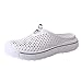 Produktbild Damen Clogs & Pantoletten Atmungsaktiv Mesh Sandalen Sommer Beach Hausschuhe rutschfest Outdoor Sport Pantoletten Sandalen Slip-On Garden Clogs Paare Flip Flops (Size(CN) :41/EU:41, Weiß)