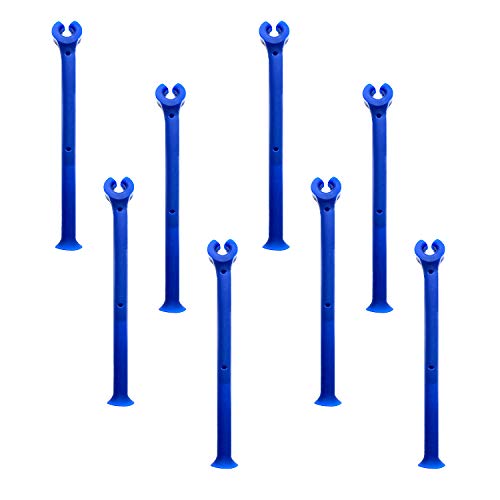 YouU Silicone Bicchiere di Vino Lavapiatti Flessibile Calici Vino Risparmiatore di Vetro per Bar o Cucina-Blu (8 Pezzi)