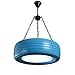 Produktbild Kreativ Persönlichkeit Runde Reifen Pendelleuchte Retro Industrielle Blau LED Gummi Pendellampe Einzigartige Dachstube Studio Decoration Höheverstellbar Pendelleuchten Ø40CM AC220V