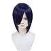 Purple 30CM Short Layered Anime Cosplay Heat Resistant Full Wig