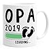 Produktbild Kaffee-Tasse Opa 2019 loading Geschenk-Tasse für werdenden Opa Schwangerschaft Geburt Baby MoonWorks® weiß unisize