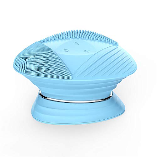 Preisvergleich Produktbild CCHM Sonic Gesichtsreinigungskraftbürste Silikon Drahtlose Aufladung Wasserdichte Massage Gesicht Poren Schmutz Öl Mitesser Cleanser,Rose