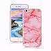 Produktbild iPhone 6S Marmor Hülle, Yunbaozi iPhone 6 Case Marmor Entwurf Weich Hülle Silikon-Gummi Schützend Soft Marble Case Naturstein Textur Flexibel Glatt Étui Anti-Kratzer Granit-Muster Hülle für iPhone 6/6S - Hell-Pink