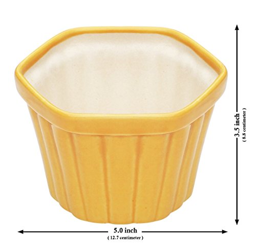 Preisvergleich Produktbild WINTER Angebote Woche- SouvNear Keramik Blumenkübel Pflanzkübel Blumentopf Pflanzkübel Pflanzgefäße Übertöpfe für Innen und Außen, Gartenarbeit Zubehör, 15.2 cm