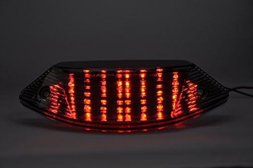 TOPZONE MOTOSmoked Lens Motorcycle Led Taillights Brake Tail Light with Integrated Turn Signal Lamp Indicators For Honda 2002-2007 599,2002-2007 919, 2003-2006 CB60,2003-2006 CB900 HORNET