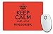Produktbild Rot Keep Calm und Love Bockshornklee Mauspad Farbe 2453