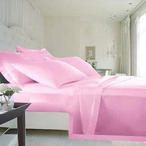 SinghsVillas Decor Cotton 154 TC Bedsheet (Queen_Pink)
