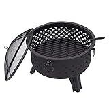 Tamaño: 26 * 26 * 17 in XXBB Brasero De Hierro Forjado Estufa De Parrilla De Invierno Brasero De Parrilla De La Barbacoa De Picnic Estante Interior Y Exterior
