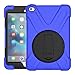 Produktbild iPad Mini 4 Hülle, Asnlove 360 Grad Drehbare Robustes Kunststoff Hard Case mit Displayschutz - Ausklappbarer Standfuss für Apple iPad Mini 4 7.9 Zoll IOS 2015 Genaration Tablet -- Blau